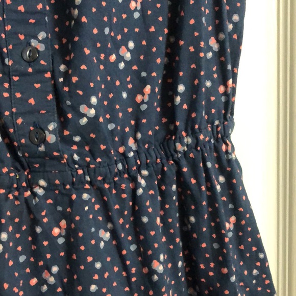 Vintage Levi’s 100% Cotton Button Front Mini Tank Dress in Navy and Pink Petal - Picture 7 of 13
